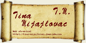 Tina Mijajlovac vizit kartica